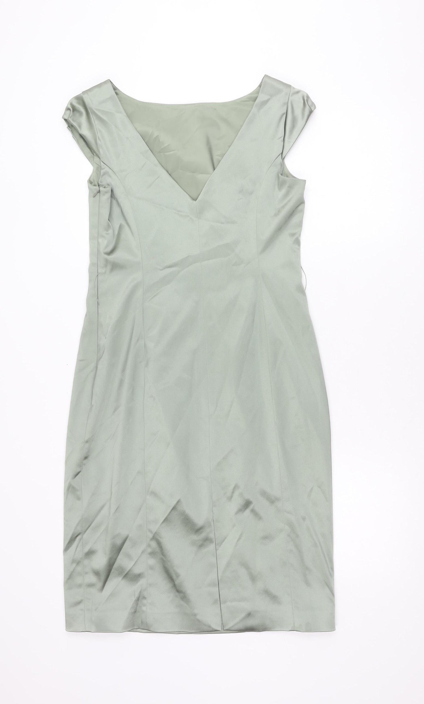 Coast Green Sheath Dress, Size 12, V-Neck, Wedding/Party