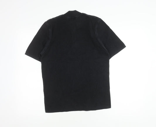 Mexx Unisex Black High Neck Classic T-Shirt XL