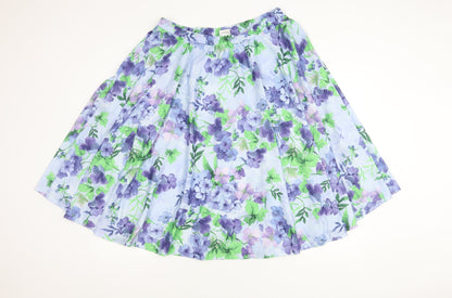 Damart Women's Multicoloured Floral Flare Skirt Size 18