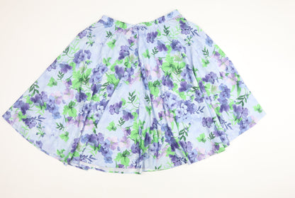 Damart Women's Multicoloured Floral Flare Skirt Size 18
