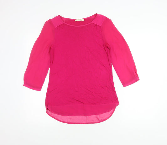 Womens UK Size XS Oasis Pink Basic Blouse