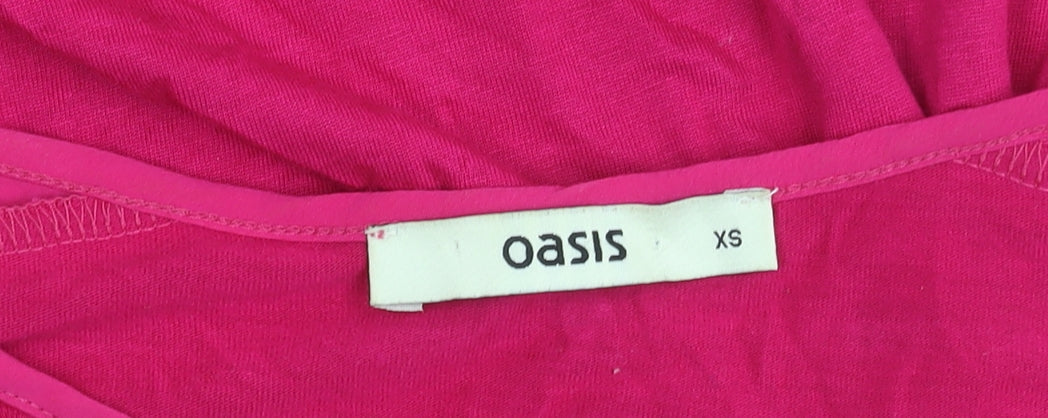 Womens UK Size XS Oasis Pink Basic Blouse