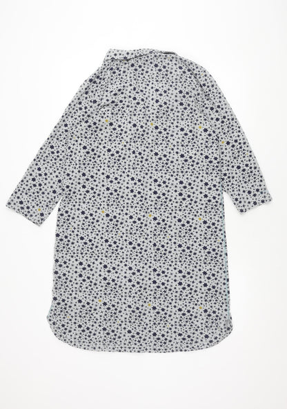 White Stuff Women's Grey Star Shirt Dress M