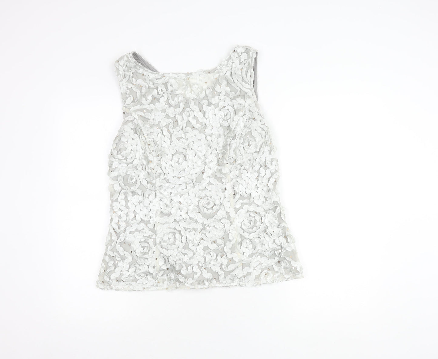 Onyx Nite Women's Grey L Sleeveless Blouse