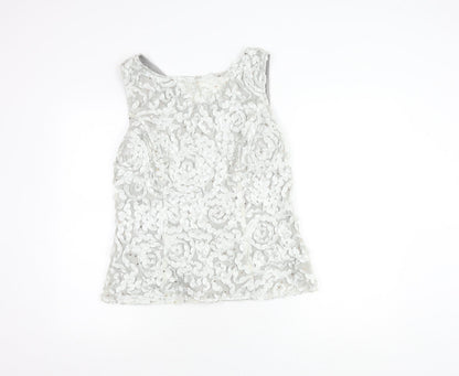 Onyx Nite Women's Grey L Sleeveless Blouse