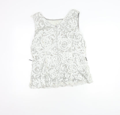 Onyx Nite Women's Grey L Sleeveless Blouse