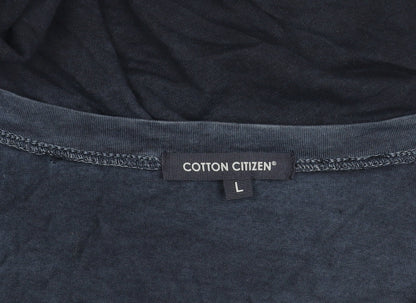 Cotton Citizen Women's Blue Long Sleeve V-Neck Top