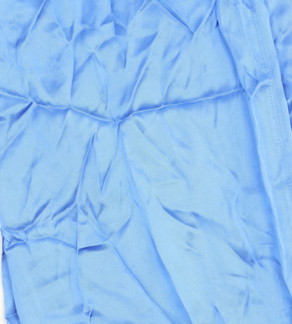 Bershka Women's Blue Wide-Leg Trousers Size 8