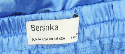 Bershka Women's Blue Wide-Leg Trousers Size 8