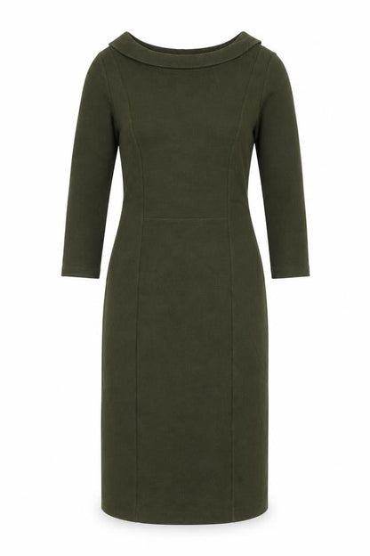 Hobbs Women's Green Sheath Dress Size 8 Formal Midi