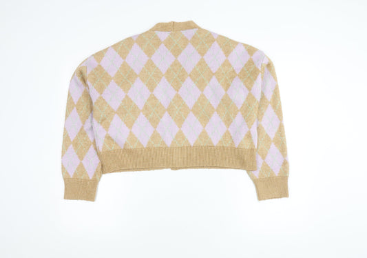 Womens UK Size 8 Stradivarius Beige Cardigan Jumper