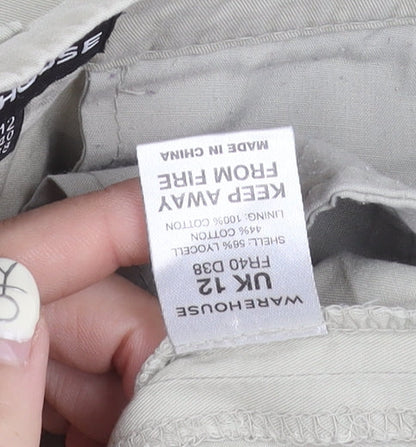Womens UK Size 12 Warehouse   Beige Trousers