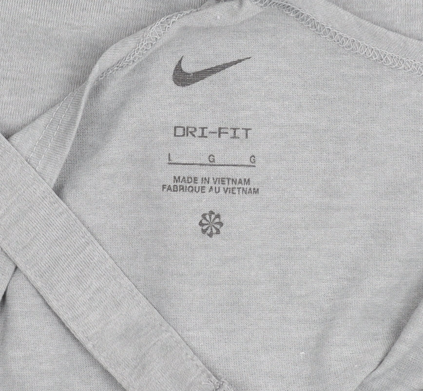 Nike Women's Grey Tank Top for Gym & Yoga - Size L