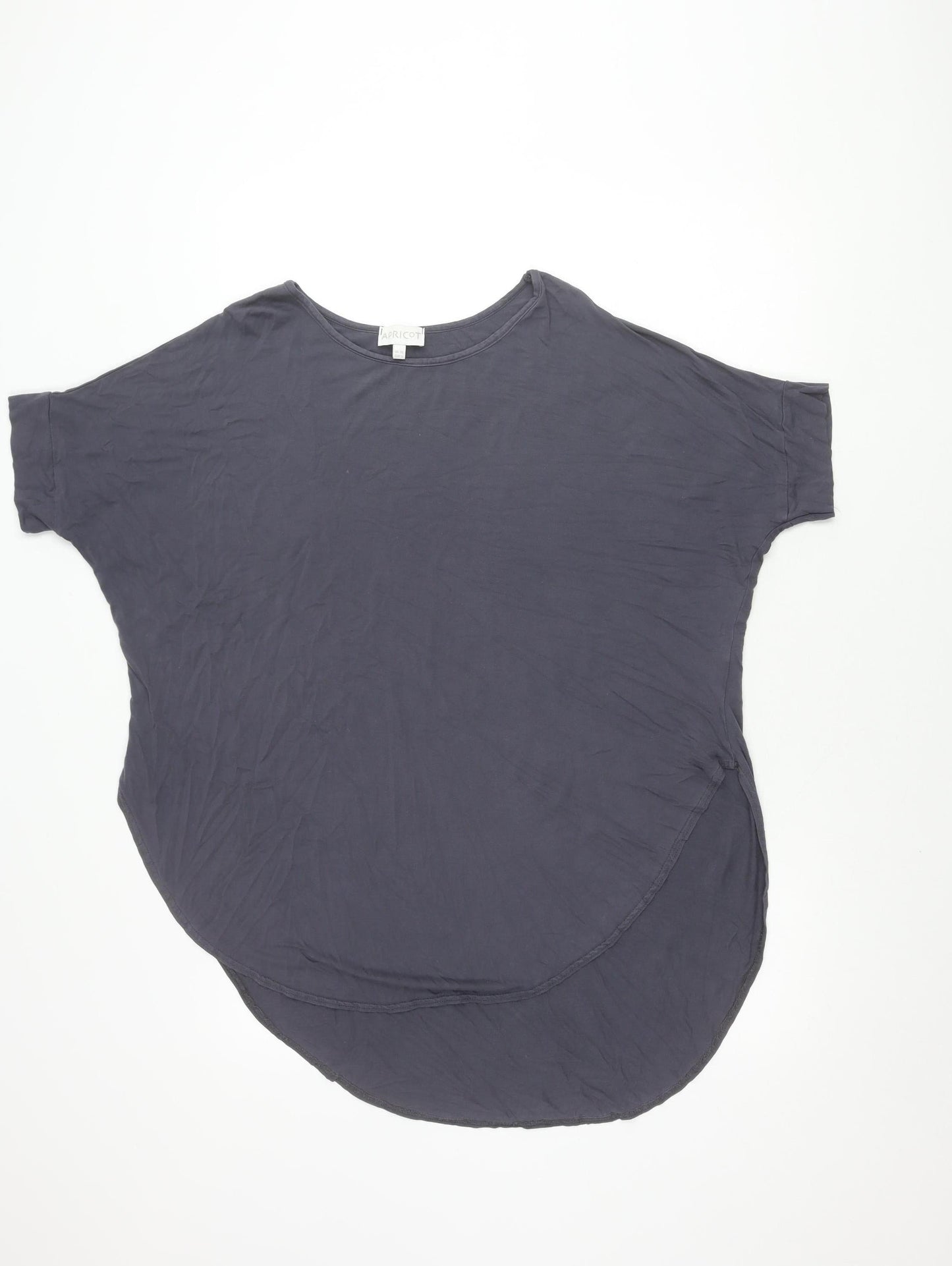 Womens UK Size 10 Apricot Grey Basic T-Shirt