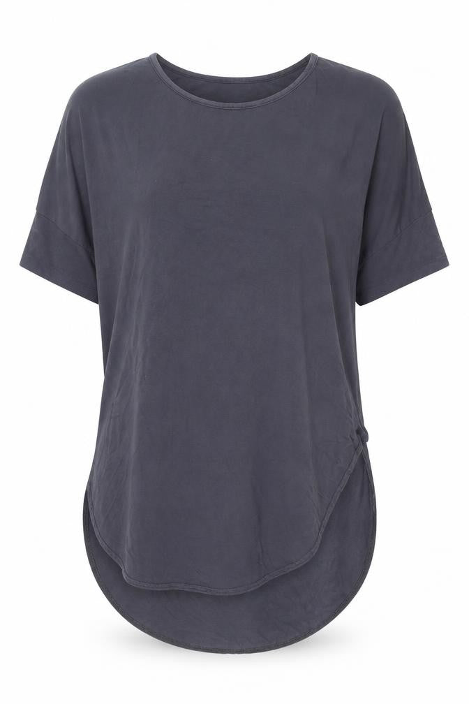 Womens UK Size 10 Apricot Grey Basic T-Shirt