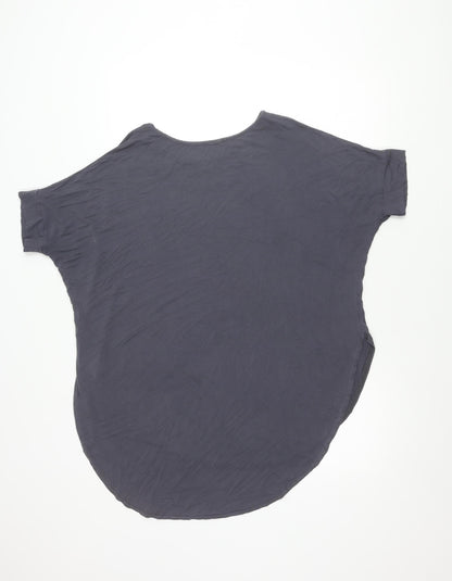 Womens UK Size 10 Apricot Grey Basic T-Shirt
