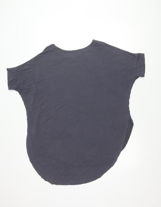 Womens UK Size 10 Apricot Grey Basic T-Shirt