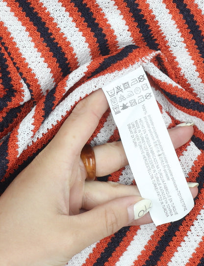 Pull & Bear Women's Multicoloured Striped Long Skirt Size 10