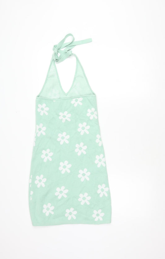 Hollister Women's Green Floral Slip Dress, Size S