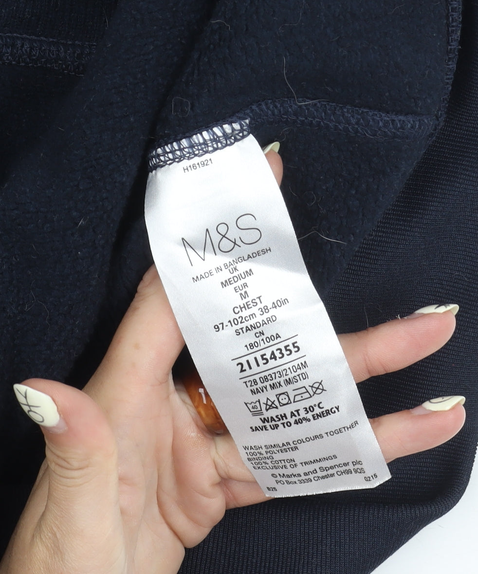 Mens UK Size M Marks and Spencer Blue Basic Jacket