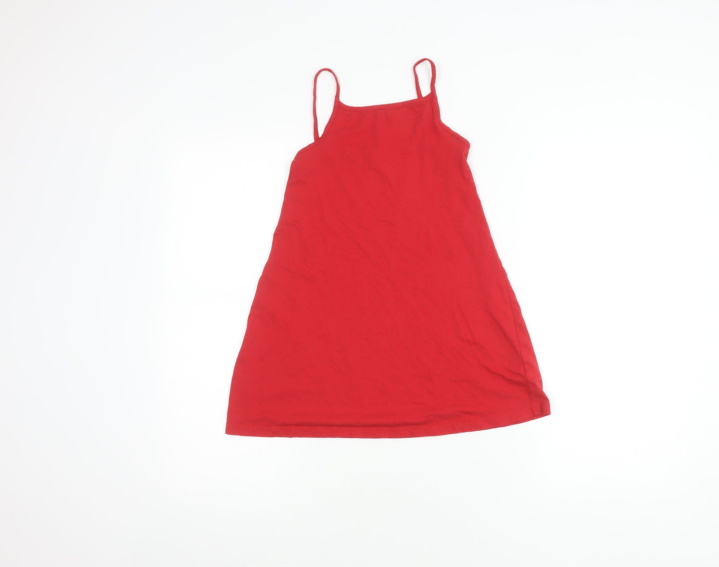 Next Girls Red Knee Length Sleeveless Dress