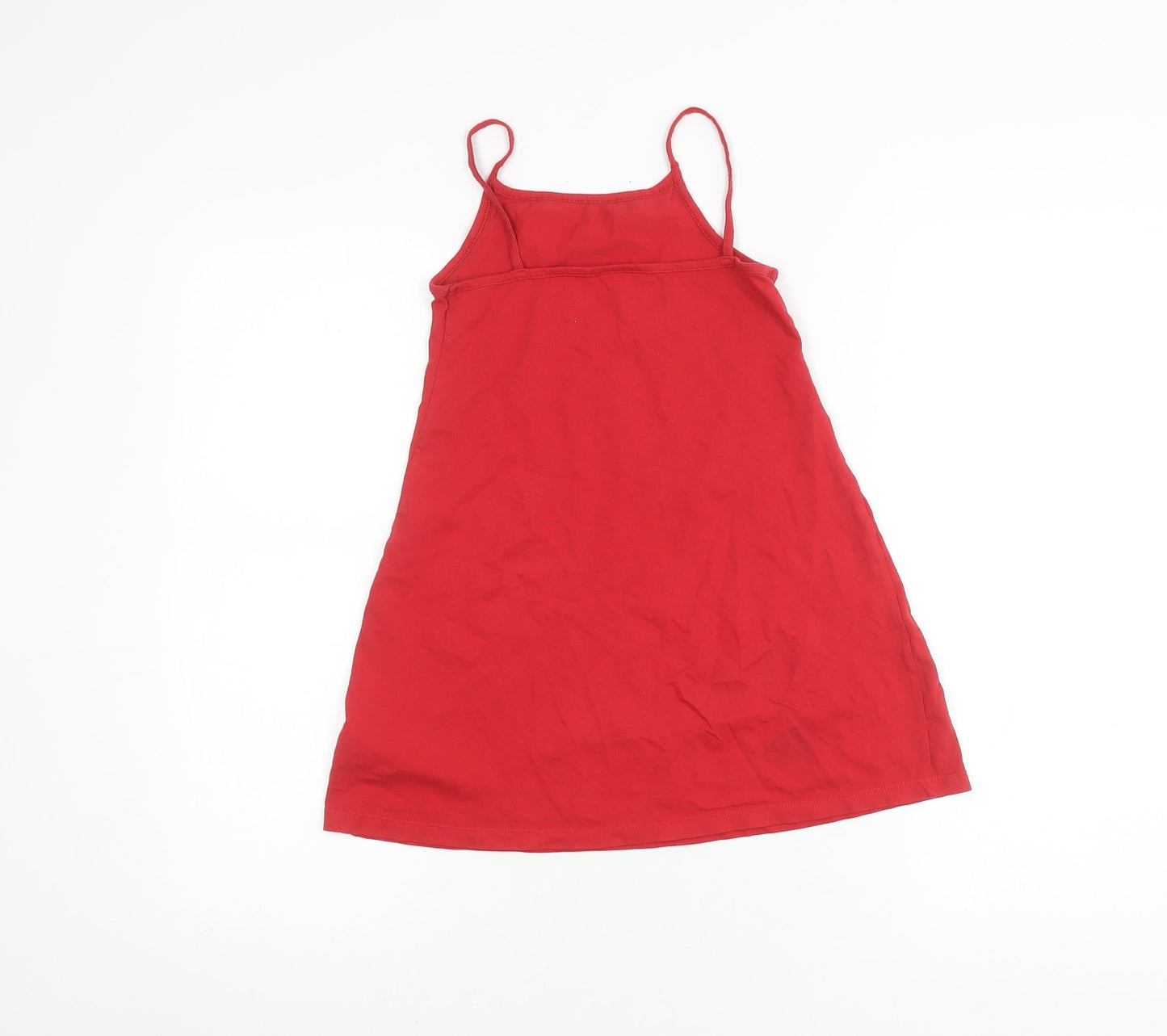 Next Girls Red Knee Length Sleeveless Dress