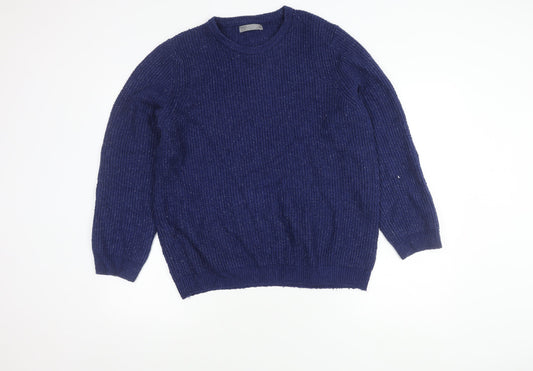 Marks and Spencer Men's Blue Pullover Jumper L