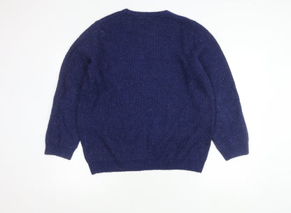 Marks and Spencer Men's Blue Pullover Jumper L
