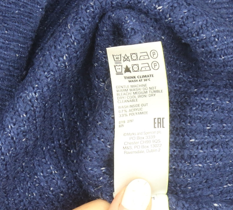 Marks and Spencer Men's Blue Pullover Jumper L