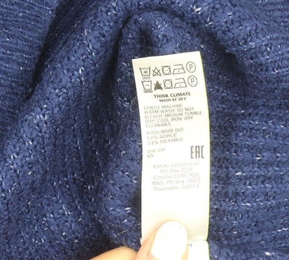 Marks and Spencer Men's Blue Pullover Jumper L