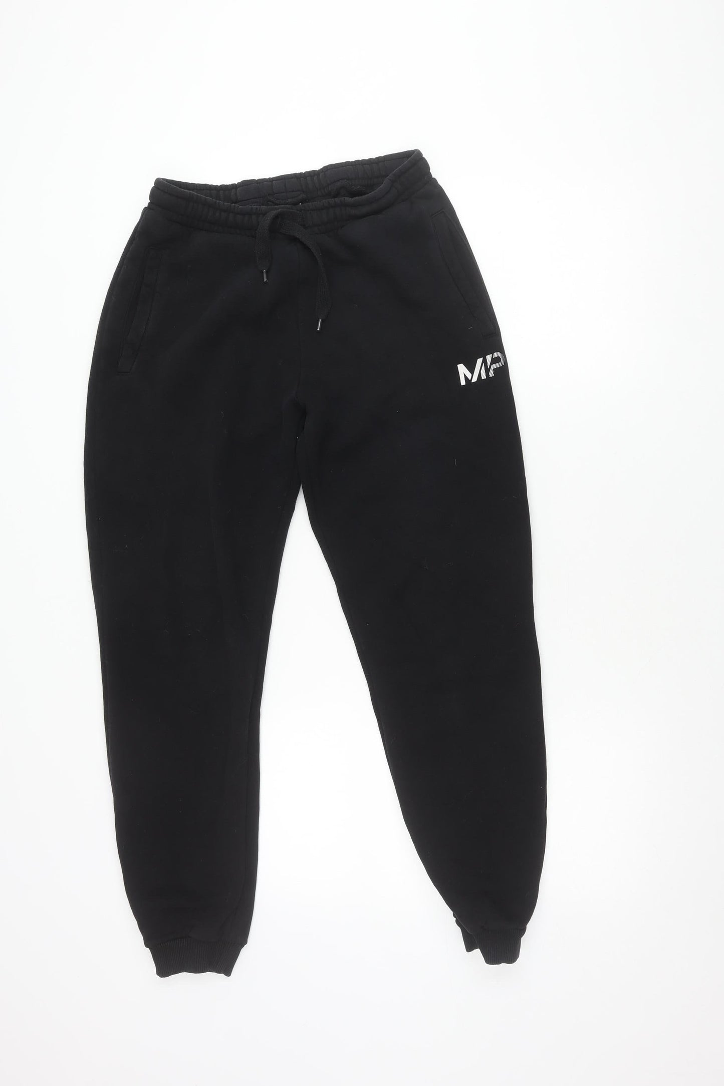 Mens UK Size S MP Regular Fit Jogger Black Trousers