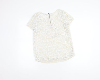 Womens UK Size S Zara Basic Ivory  Blouse