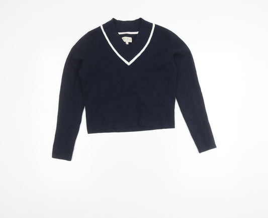 Jack Wills Women's Blue V-Neck Jumper, Size 10