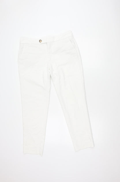 Womens UK Size 14 MNG Regular Fit  White Trousers