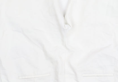 Womens UK Size 14 MNG Regular Fit  White Trousers