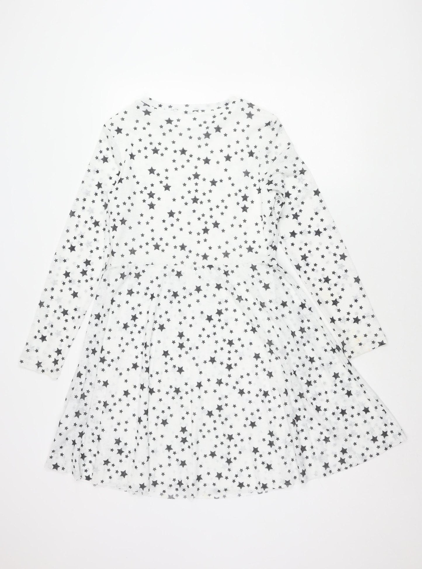Marks and Spencer Girls White Star Dress 12-13 Years