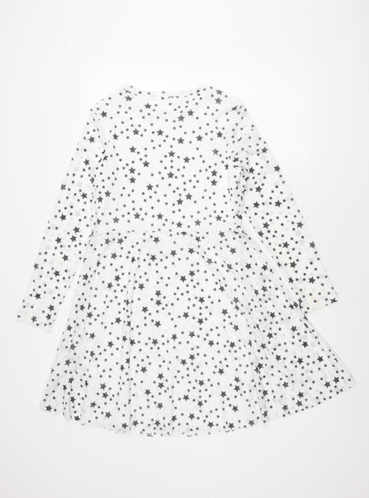 Marks and Spencer Girls White Star Dress 12-13 Years