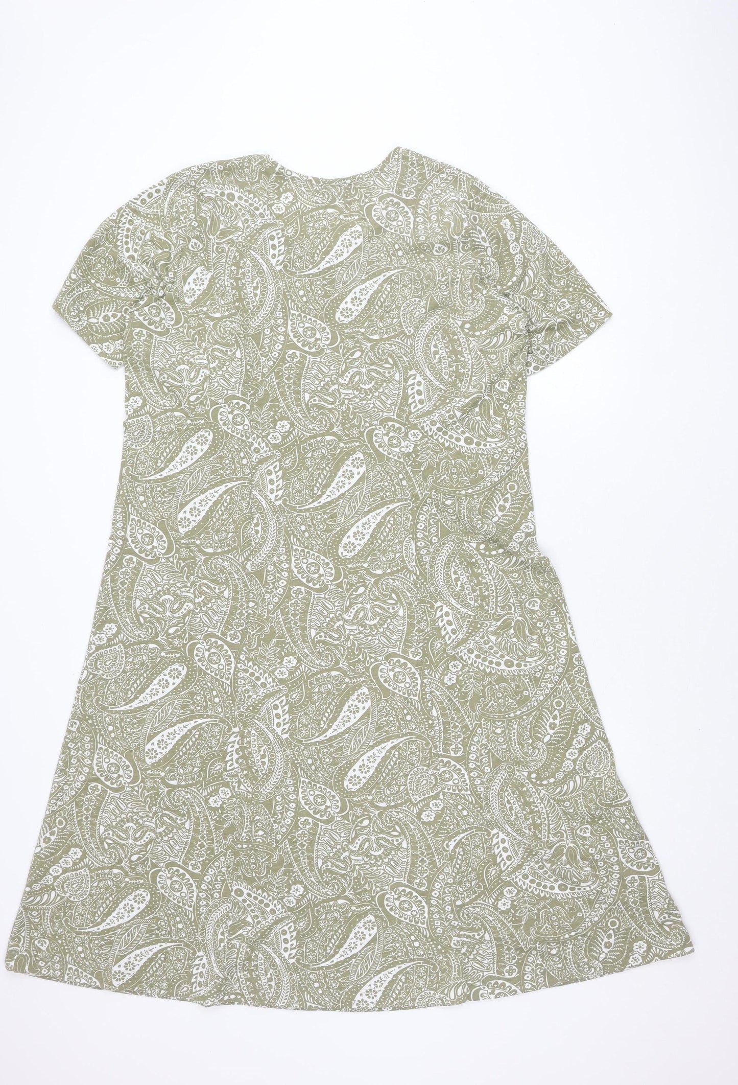 Damart Womens Green Paisley Dress Size 18