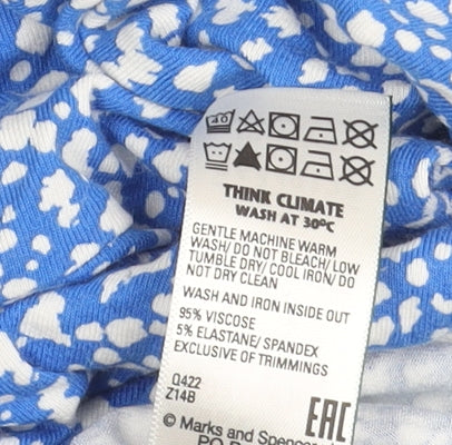 Marks and Spencer Blue Animal Print Dress, Size 10