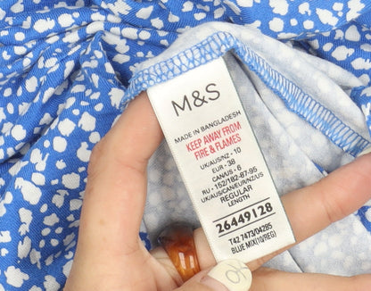 Marks and Spencer Blue Animal Print Dress, Size 10