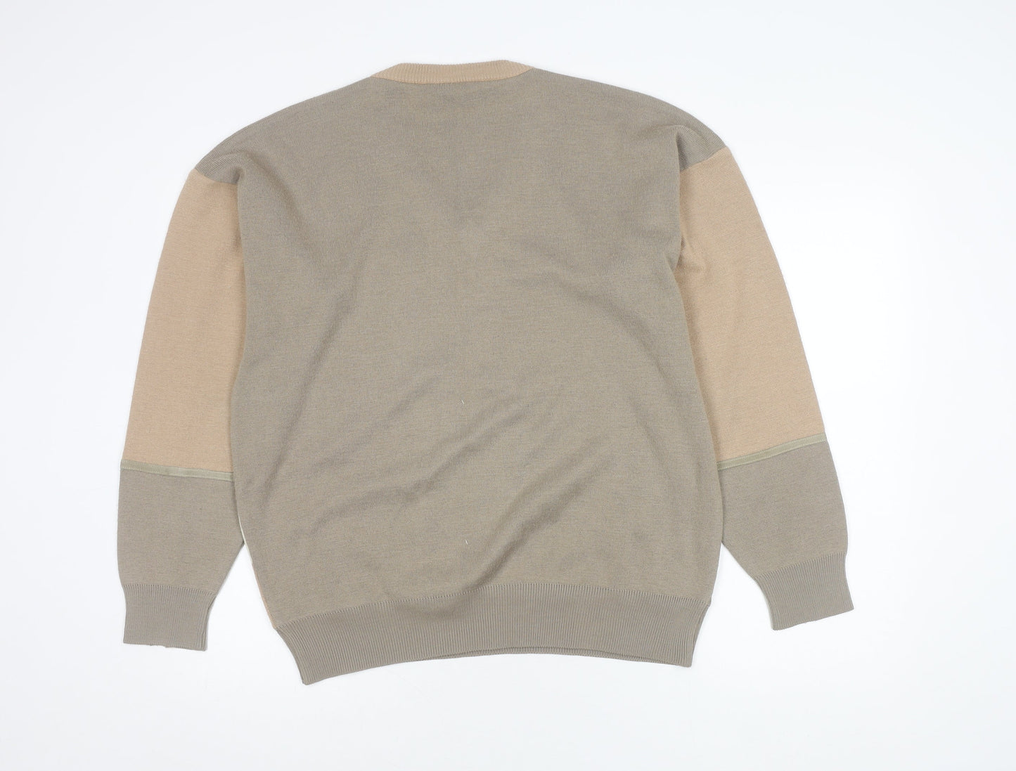 Firenze Men's Beige XL V-Neck Pullover Jumper