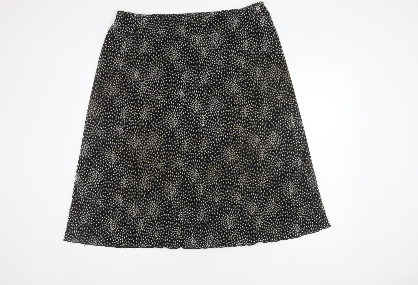 Bonmarché Women's Black Geometric Skirt Size 18