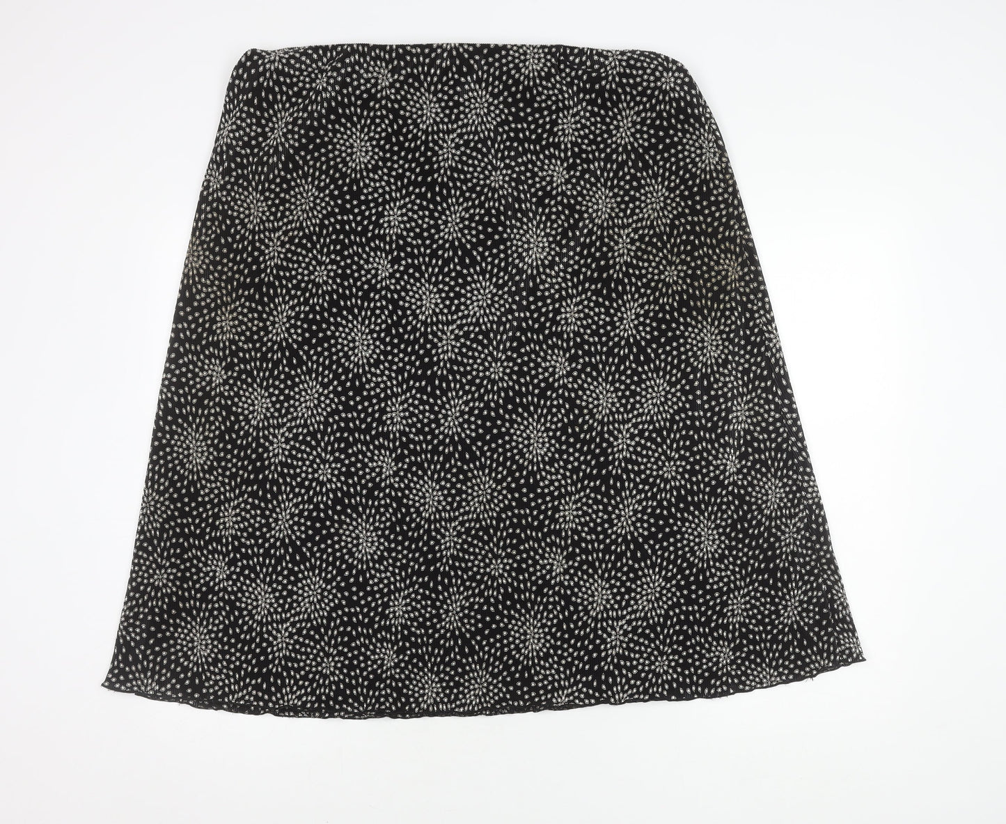 Bonmarché Women's Black Geometric Skirt Size 18