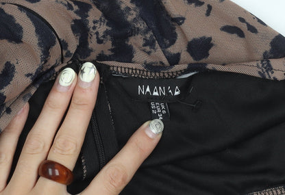 NAANAA Women's Multicoloured Animal Print Dress