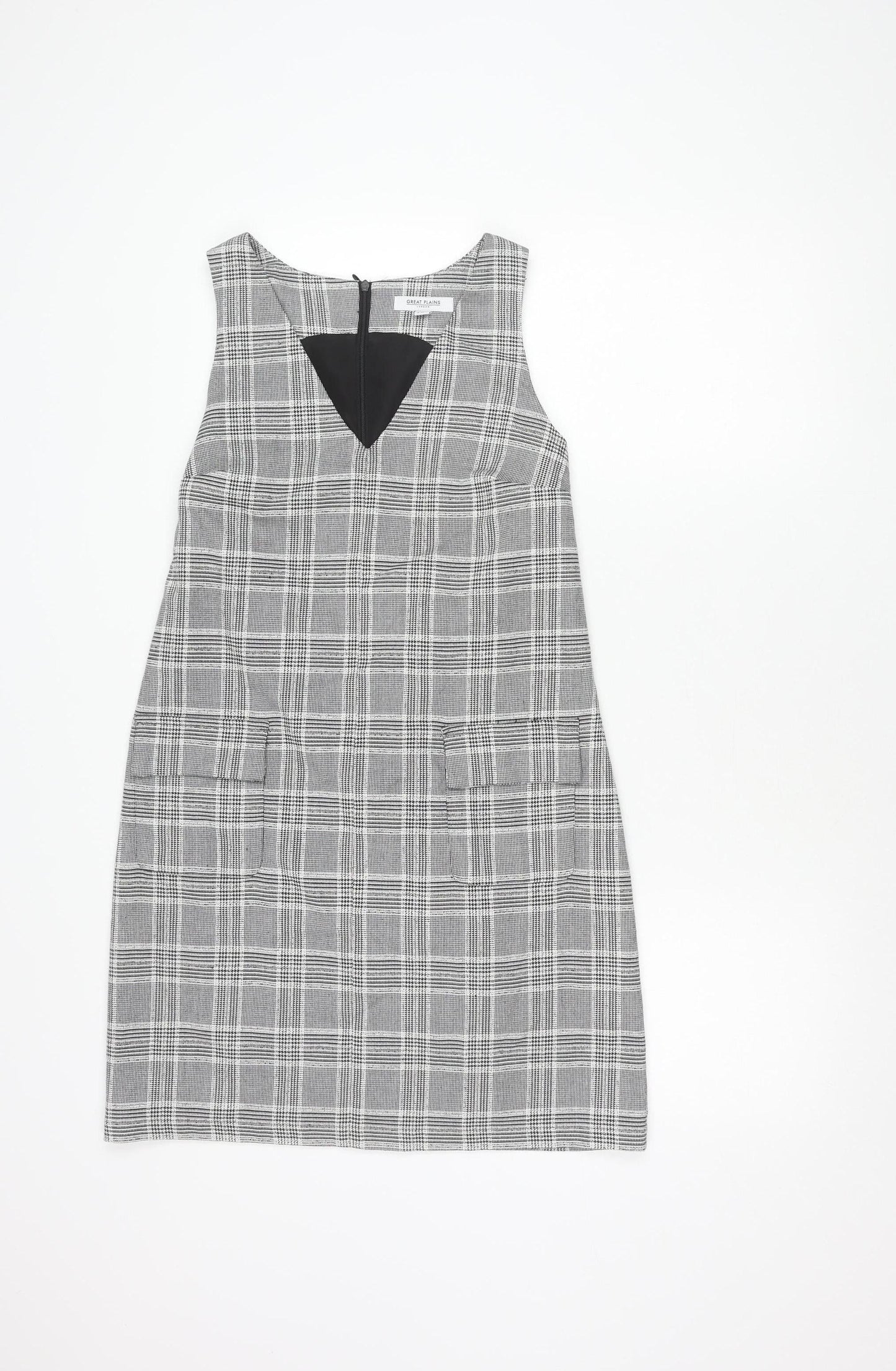 Great Plains Women's Grey Plaid Sheath Dress Size 8