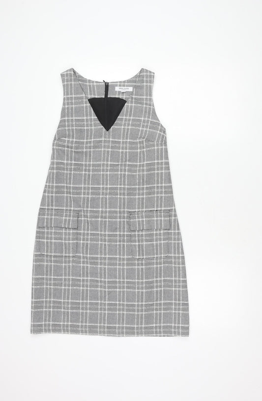 Great Plains Women's Grey Plaid Sheath Dress Size 8