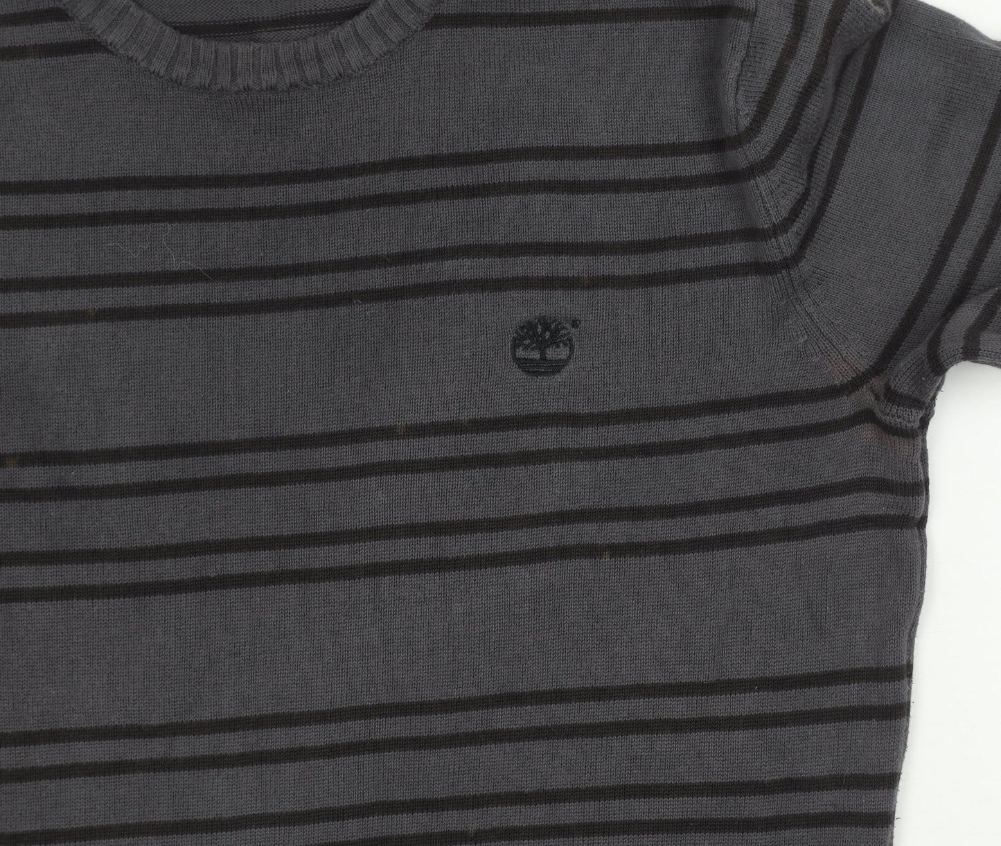 Timberland Men's Grey Striped Pullover Jumper M