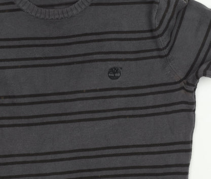 Timberland Men's Grey Striped Pullover Jumper M
