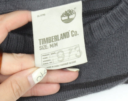 Timberland Men's Grey Striped Pullover Jumper M
