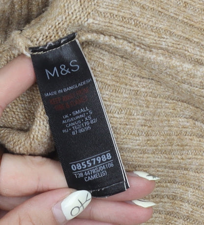 Womens UK Size S Marks and Spencer Beige Pullover Jumper